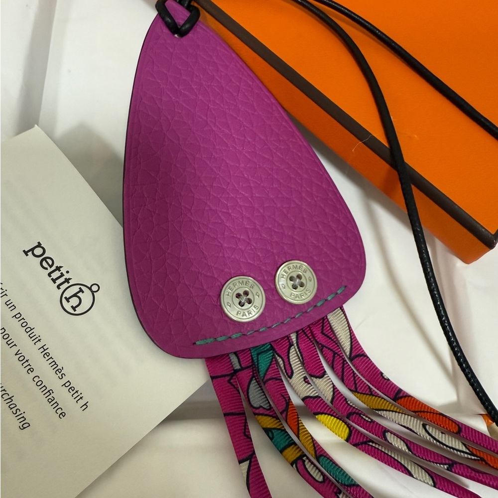 Hermes Purple Leather Key Holder